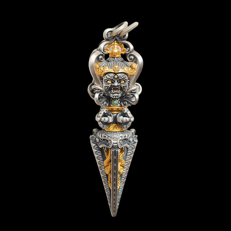 Vintage Vajra Pendant Handmade Keychain Charm