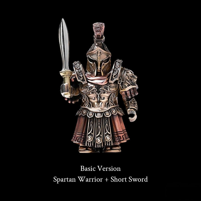 Spartan Figurine Metal Action Figure Decorative Piece Detachable Desk Toy Stress Relief Statue