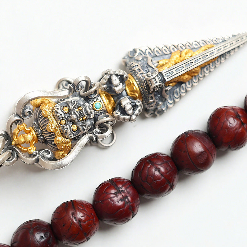 Vintage Vajra Pendant Handmade Keychain Charm